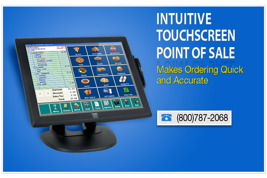 intuitive touchscreen point of sale makes ordering quick and accurate
